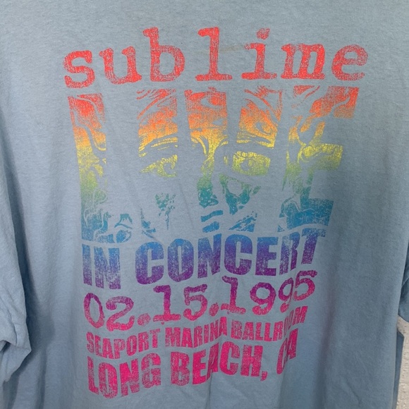 Sublime 1995 Tour Blue Short Sleeve Shirt size Large - Picture 4 of 5